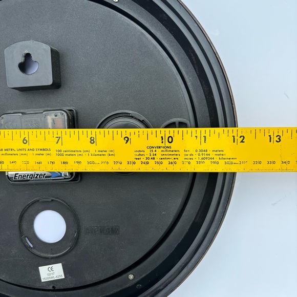 12” Infinity Clock Oiled bronze Color WORKS GREAT - Picture 5 of 9